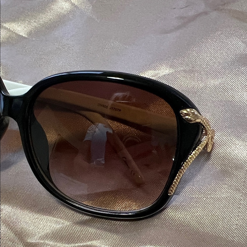 Elegant Black and Gold Sunglasses